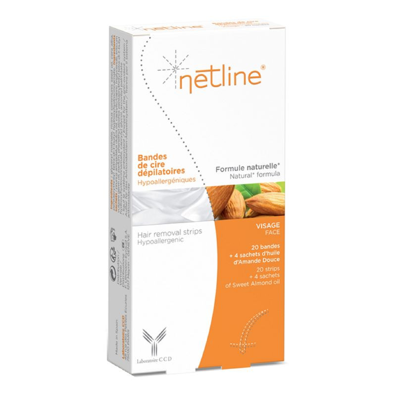 Netline 20 bandes de cire dépilatoire - Pharmacie Agnès Praden à Alès