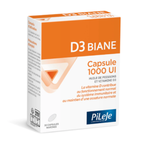 Pileje D3 Biane 1000UI 30 Capsules - Pharmacie Agnès Praden à Alès