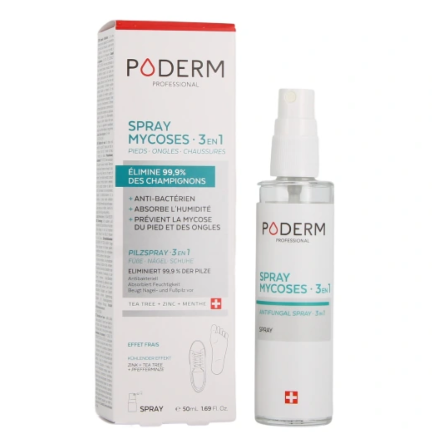 Poderm Spray Mycose Des Pieds 50 ml - Pharmacie Agnès Praden à Alès