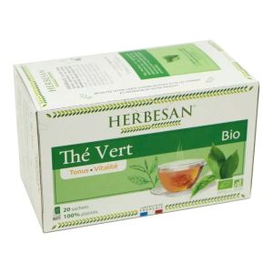 Super Diet Herbesan Infusion Thé Vert Bio 20 Sachets - Pharmacie Agnès Praden à Alès