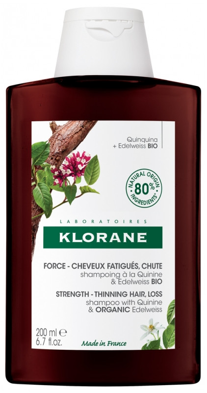 Klorane  Shampoing à la Quinine et Edelweiss Bio 200 ml - Pharmacie Agnès Praden à Alès