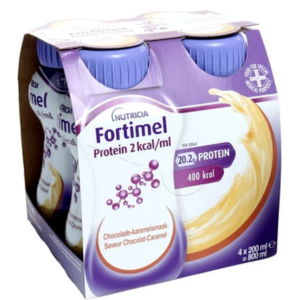 Fortimel Protein 2 kcal Chocolat Caramel 4 x 200 ml - Pharmacie Agnès Praden à Alès
