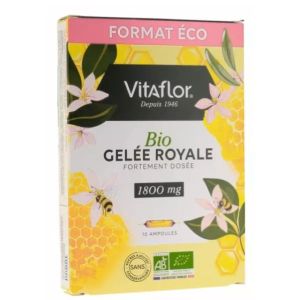 Vitaflor - Gelée Royale 1800mg - 10 Ampoules - Pharmacie Agnès Praden à Alès