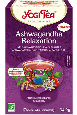 Yogi Tea Infusion Ashwagandha Relaxation 17 sachets - Pharmacie Agnès Praden à Alès