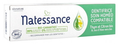 Natessance Dentifrice Soin Compatible Thym et Citron Bio 75 ml - Pharmacie Agnès Praden à Alès