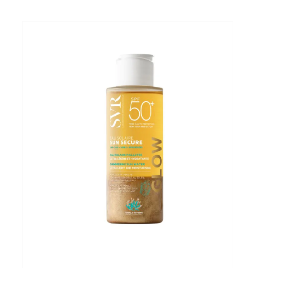 Svr Sun Secure Eau Solaire Pailletée Glow Spf50 100ml - Pharmacie Agnès Praden à Alès