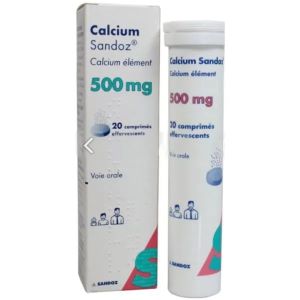 Sandoz Calcium 500 mg Comprimés Effervescents x 20