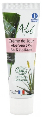 Pur Aloé Crème de Jour à l'Aloe Vera Vivant 67% Bio 50 ml - Pharmacie Agnès Praden à Alès