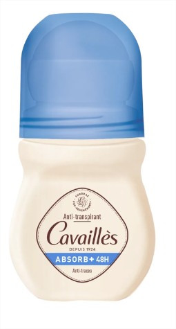 Cavailles Déodorant Absorb+ 48h Anti-transpirant Roll-on 50ml - Pharmacie Agnès Praden à Alès