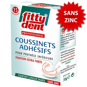 Fittydent Professional Coussinets adhésifs sans zinc - Pharmacie Agnès Praden à Alès
