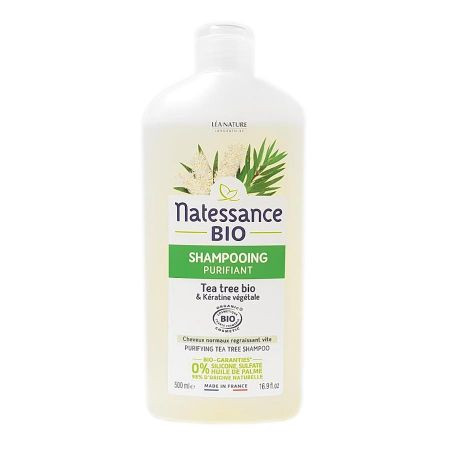 Natessance Shampooing purifiant Tea Tree bio 500ml - Pharmacie Agnès Praden à Alès
