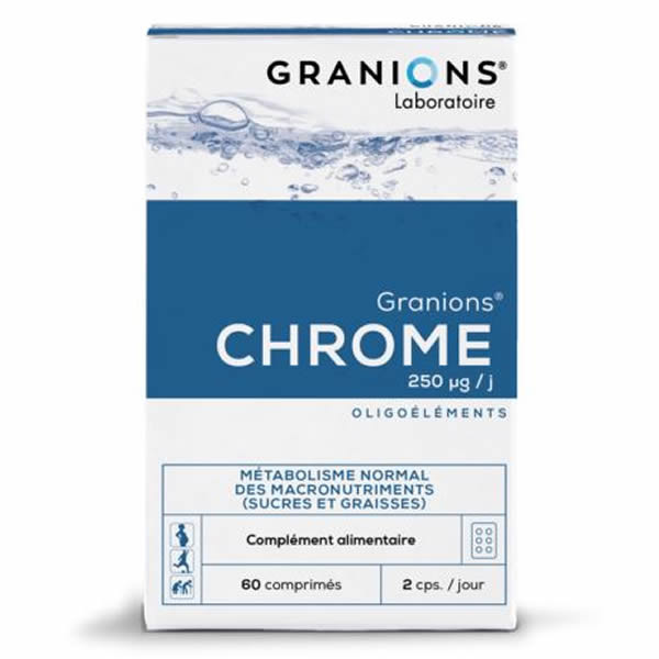 Granions Chrome 250 µg 60 Comprimés - Pharmacie Agnès Praden à Alès