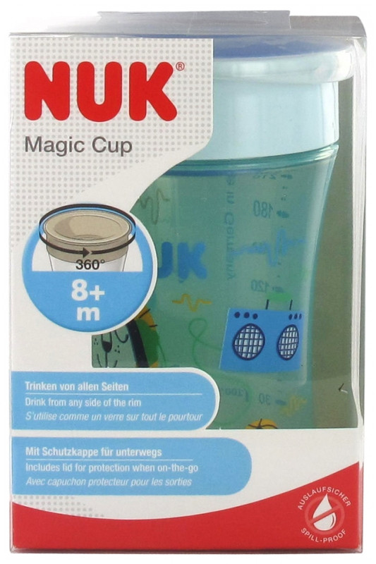 NUK Magic Cup 230 ml 8 Mois et + - Couleur : Bleu - Pharmacie Agnès Praden à Alès