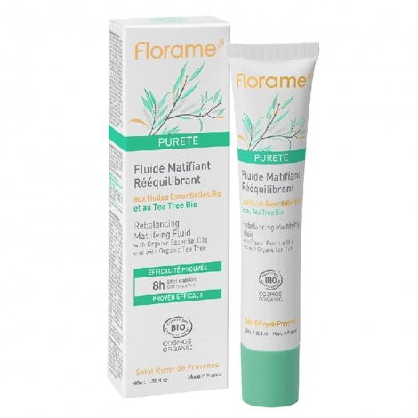 Florame Pureté Fluide Matifiant Rééquilibrant Bio 40ml - Pharmacie Agnès Praden à Alès