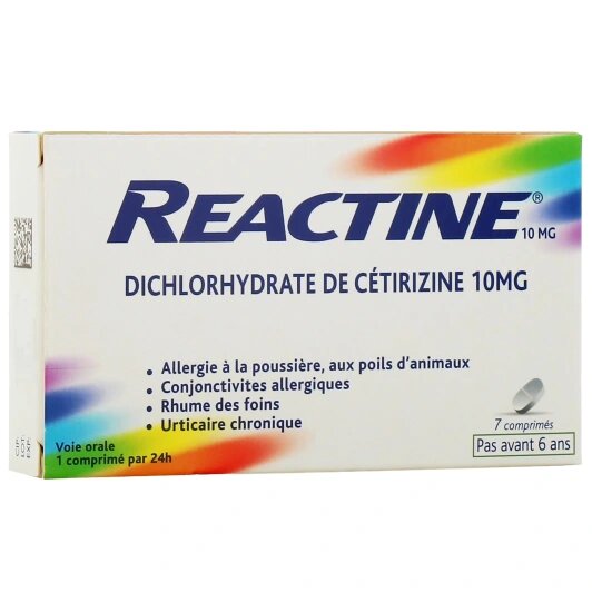 Reactine 10 mg 7 Comprimés - Pharmacie Agnès Praden à Alès
