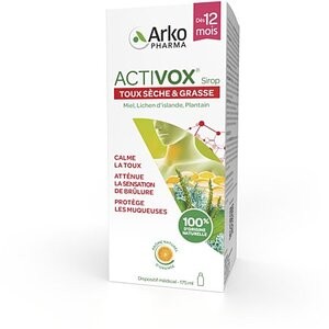 Arkopharma Activox Sirop Toux Sèche et Grasse 175ml - Pharmacie Agnès Praden à Alès
