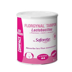 Saforelle Florgynal Tampons Avec des Lactobacilles Compact Normal avec Applicateur X9 - Pharmacie Agnès Praden à Alès