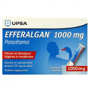 Upsa Efferalgan 1g Granulés Cappuccino 8 sachets - Pharmacie Agnès Praden à Alès