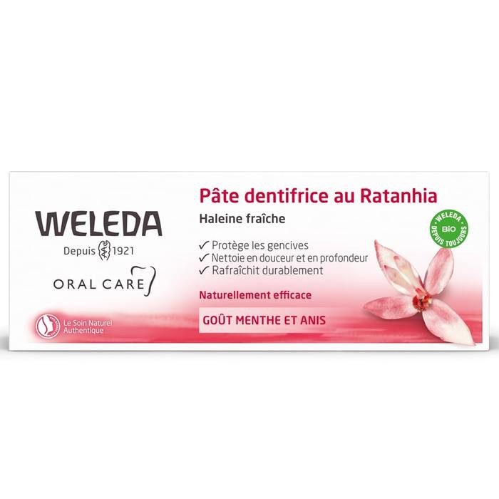 Weleda pâte dentifrice au ratanhia 75ml - Pharmacie Agnès Praden à Alès
