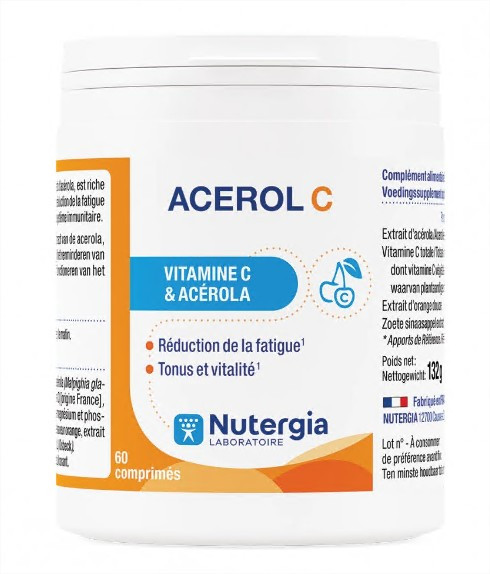 Nutergia Acerol C 60 comprimés - Pharmacie Agnès Praden à Alès