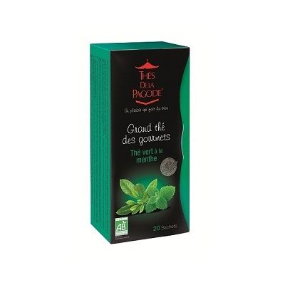 Thés de la Pagode Thé Vert à la Menthe x20 sachets - Pharmacie Agnès Praden à Alès