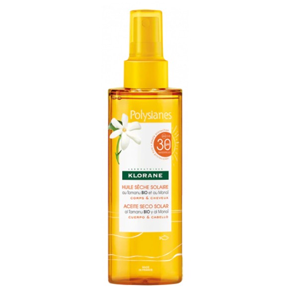 Klorane polysiane huile solaire SPF30 200ml - Pharmacie Agnès Praden à Alès