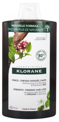 Klorane Shampoing à la Quinine et Edelweiss Bio 400 ml - Pharmacie Agnès Praden à Alès