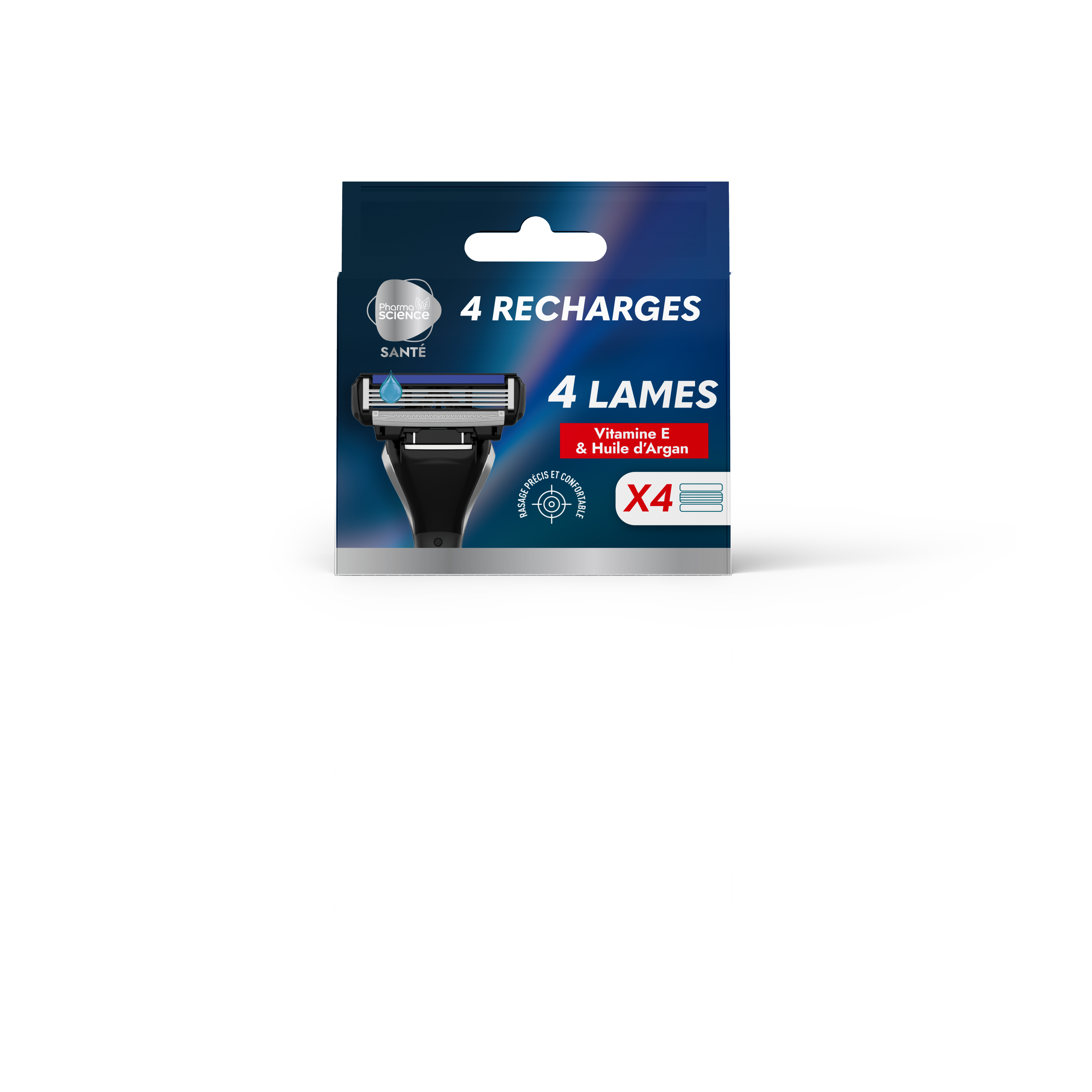 Pharmascience Rasoir Homme Recharge 4 Lames x 4 - Pharmacie Agnès Praden à Alès