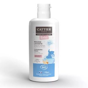 Cattier Baby Mousse Lavante Corps & Cheveux Bio 150 ml - Pharmacie Agnès Praden à Alès