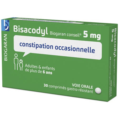 Bisacodyl 5mg Biogaran 30 comprimés - Pharmacie Agnès Praden à Alès