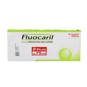 Fluocaril Bifluoré 250mg Menthe Pâte Dentifrice 75ml Lot de 2 - Pharmacie Agnès Praden à Alès