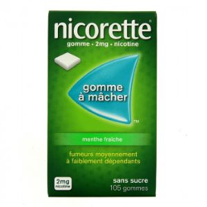Johnson & Johnson Nicorette 2mg Menthe Fraîche x105 Gommes - Pharmacie Agnès Praden à Alès