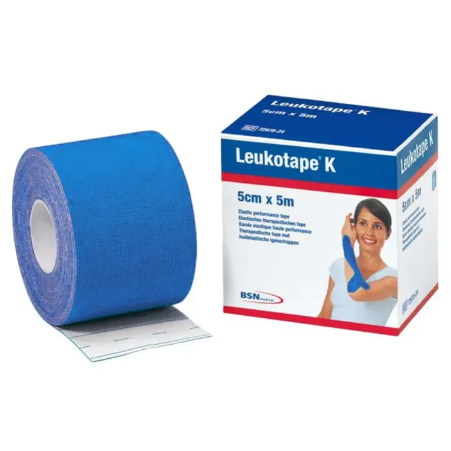 LEUKOTAPE K - Bande de Contention Adhésive - 5cm x 5m - Bleu, 1 Unité - Pharmacie Agnès Praden à Alès