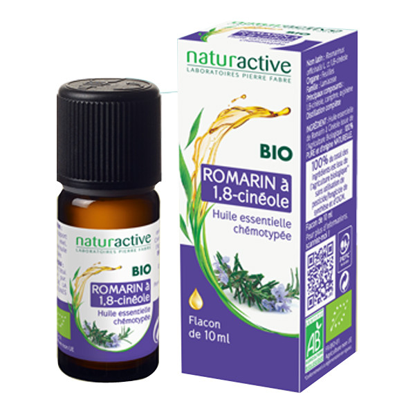 Naturactive Huile Essentielle Romarin à 1,8-Cinéole  Bio 10 ml - Pharmacie Agnès Praden à Alès