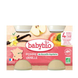 Babybio Pomme Vanille 2x130g - Pharmacie Agnès Praden à Alès
