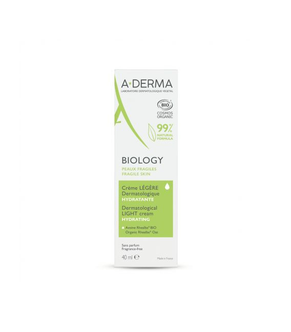 A-Derma Biology Crème Légère Hydratante 40ml - Pharmacie Agnès Praden à Alès