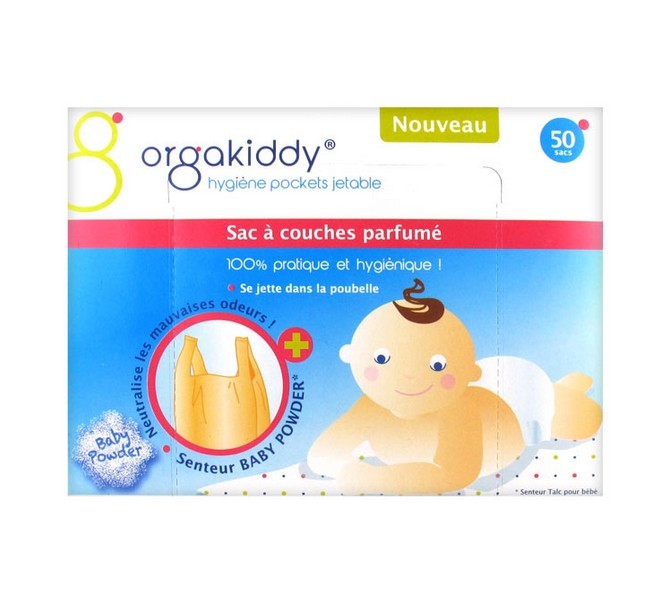 Sac à Couches Parfumé Talc  Paquet de 50 Sacs - Pharmacie Agnès Praden à Alès