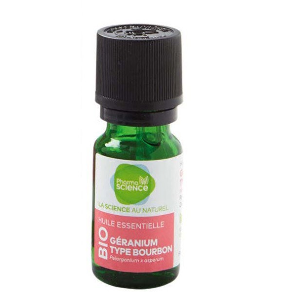 Pharmascience géranium type bourbon bio huile essentielle 5ml - Pharmacie Agnès Praden à Alès