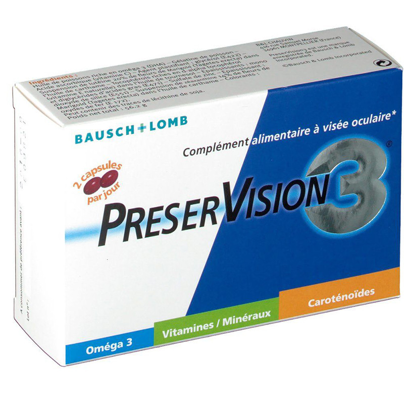 Préservision 3 60 capsules - Pharmacie Agnès Praden à Alès