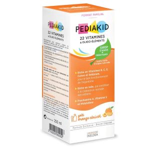 Pediakid 22 Vitamines & Oligo-éléments Sirop Orange Abricot 250ml - Pharmacie Agnès Praden à Alès