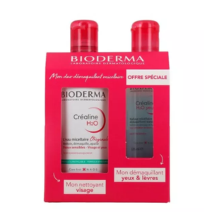 Bioderma Créaline H2O 500ml+Créaline H2O Yeux Biphasé 125ml Offert - Pharmacie Agnès Praden à Alès