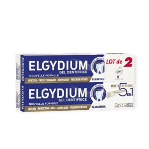 Elgydium Gel Dentifrice Multi Actions 5 en 1 - 2x75ml - Pharmacie Agnès Praden à Alès