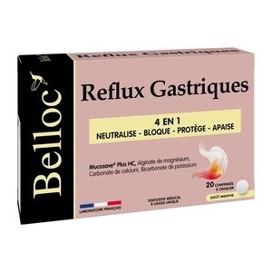 Urgo Belloc Reflux Gastriques 20 Comprimés à Croquer - Pharmacie Agnès Praden à Alès