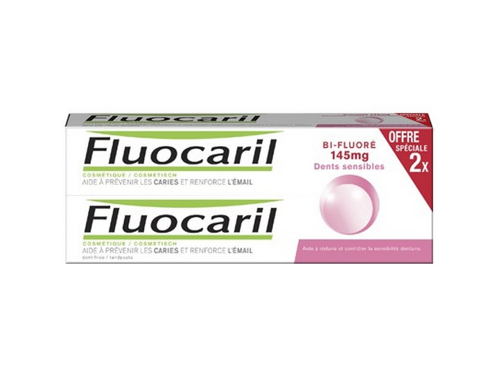Fluocaril Dentifrice Dents Sensibles Bi-Fluoré Lot de 2 x 75 ml - Pharmacie Agnès Praden à Alès