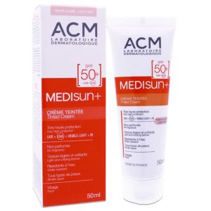 ACM Medisun+ Crème Teintée Claire SPF50+ 50ML - Pharmacie Agnès Praden à Alès