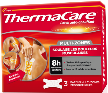 ThermaCare Patch Auto-Chauffant 8h Multi-Zones 3 Patchs - Pharmacie Agnès Praden à Alès