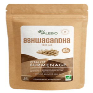 Valebio Ashwagandha Bio 60 Gélules - Pharmacie Agnès Praden à Alès