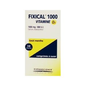Expanscience Fixical Vitamine D3 1000mg/800UI 30 Comprimés - Pharmacie Agnès Praden à Alès