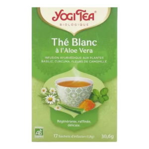 Yogi Tea Thé Blanc à l'Aloe Vera Bio 17 Sachets - Pharmacie Agnès Praden à Alès