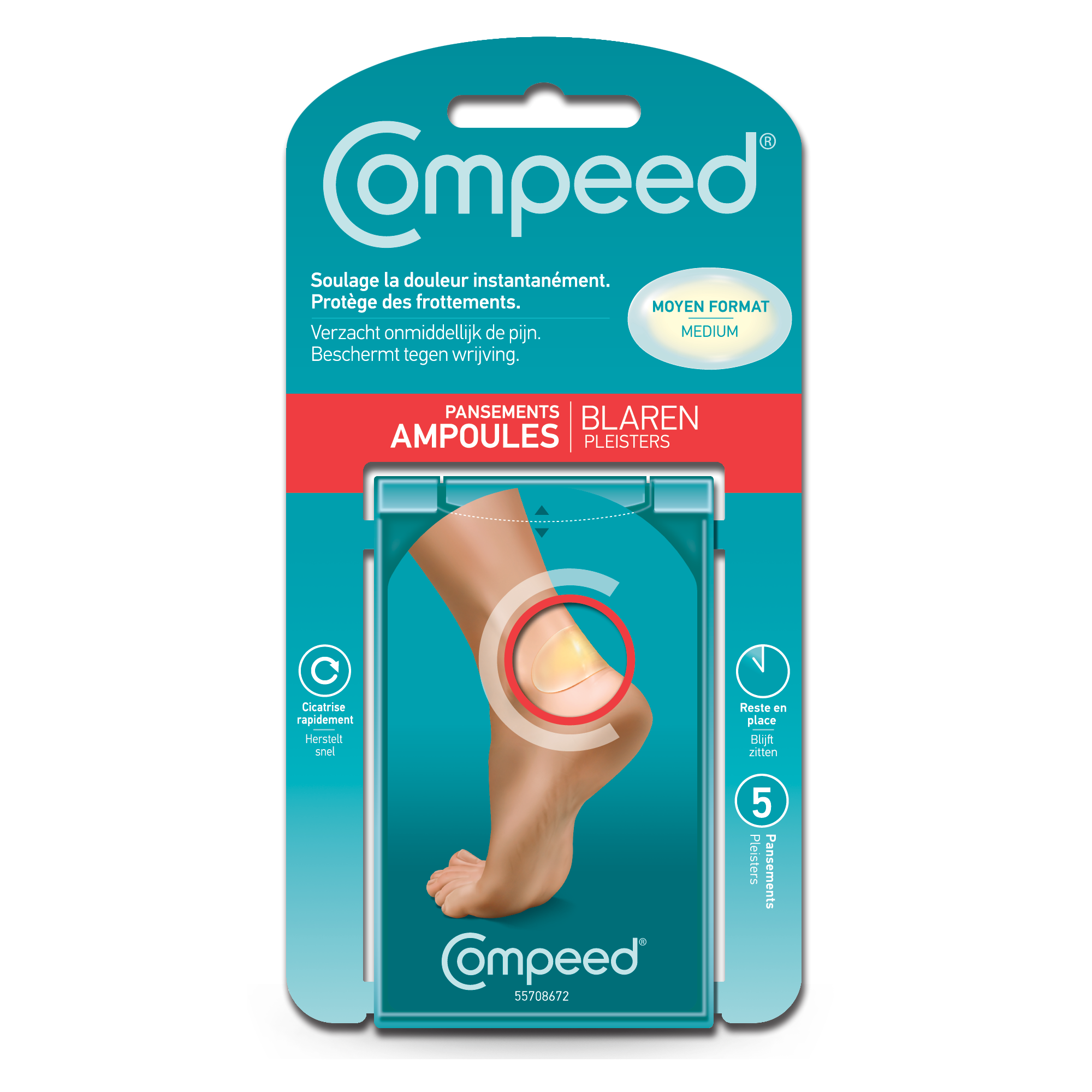 Compeed Ampoules Moyen Format 5 Pansements - Pharmacie Agnès Praden à Alès
